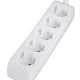 POWERTECH πολύπριζο PT-869, 5x schuko, 16A, 1.5m, λευκό