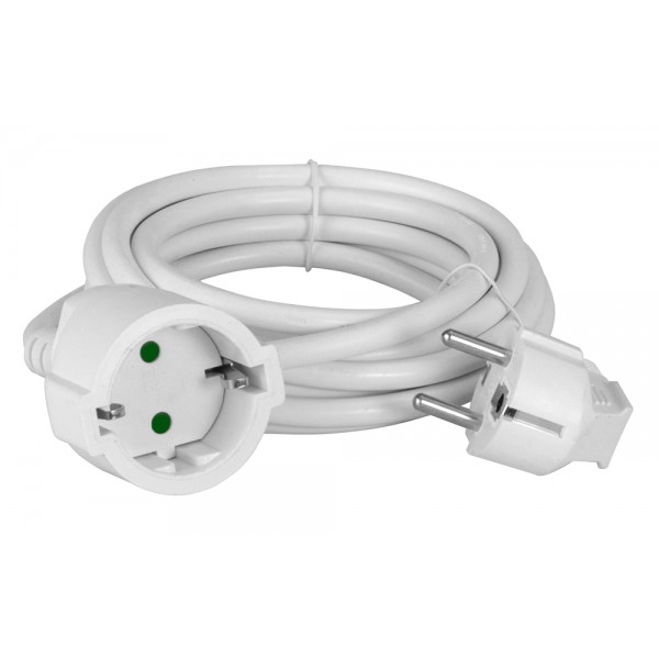 POWERTECH μπαλαντέζα ρεύματος PT-888, 1x schuko, 16A, 3m, λευκή - Πολύπριζα Ρεύματος