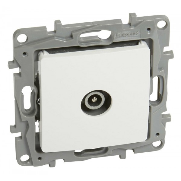 LEGRAND πρίζα κεραίας 764555, αρσενική, 10dB, λευκή - LEGRAND