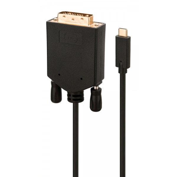 POWERTECH καλώδιο USB-C σε DVI CAB-UC050, 1080p/60Hz, 2m, μαύρο - Powertech