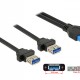 DELOCK καλώδιο USB 3.0 19 pin header (F) σε 2x USB 3.0 (F) 85244, 80cm