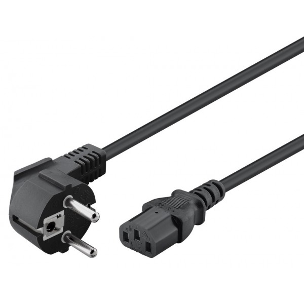 GOOBAY καλώδιο τροφοδοσίας 95142, 3G 1.00mm², 3m, μαύρο - GOOBAY