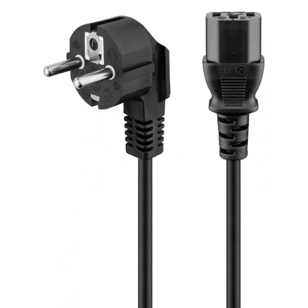 GOOBAY καλώδιο τροφοδοσίας 95142, 3G 1.00mm², 3m, μαύρο - GOOBAY