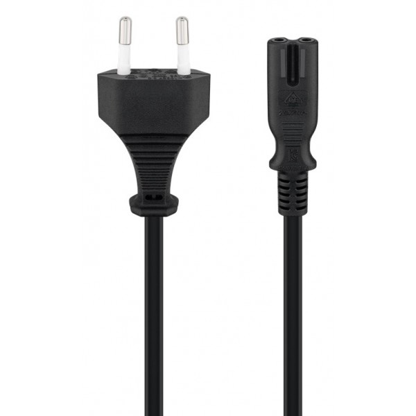 GOOBAY καλώδιο τροφοδοσίας Euro 50084, 2x0.75 mm², 1.5m, μαύρο - GOOBAY