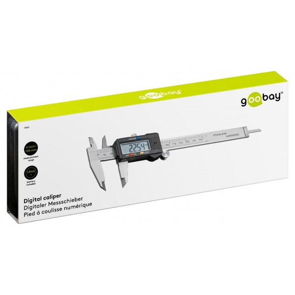 GOOBAY ψηφιακό παχύμετρο 77001, 150cm/6", ασημί