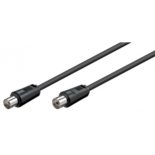 GOOBAY καλώδιο κεραίας αρσενικό σε θηλυκό 11722, <70dB, CCS, 2.5m, μαύρο - GOOBAY