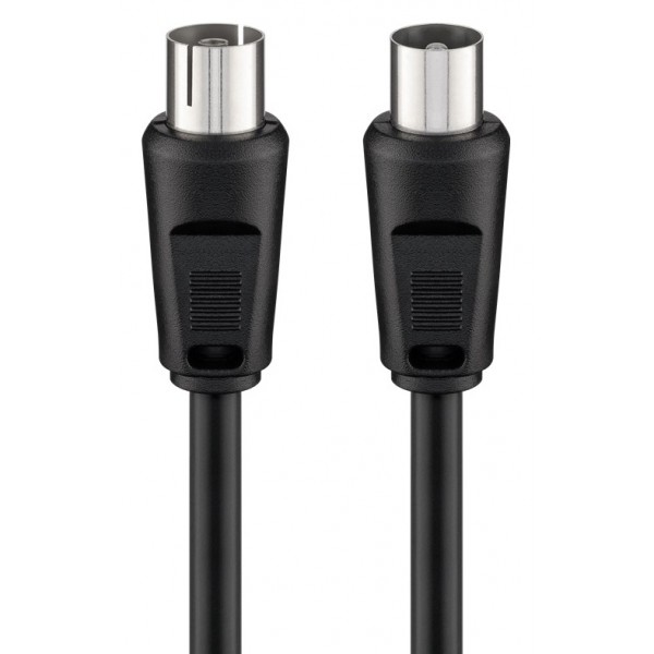 GOOBAY καλώδιο κεραίας αρσενικό σε θηλυκό 11722, <70dB, CCS, 2.5m, μαύρο - GOOBAY