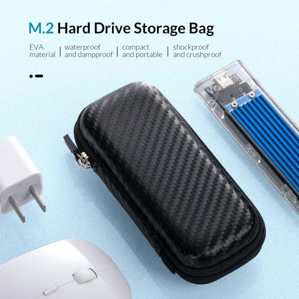 ORICO θήκη προστασίας M2 SSD M2PH01-BK-BP, αδιάβροχη, μαύρη
