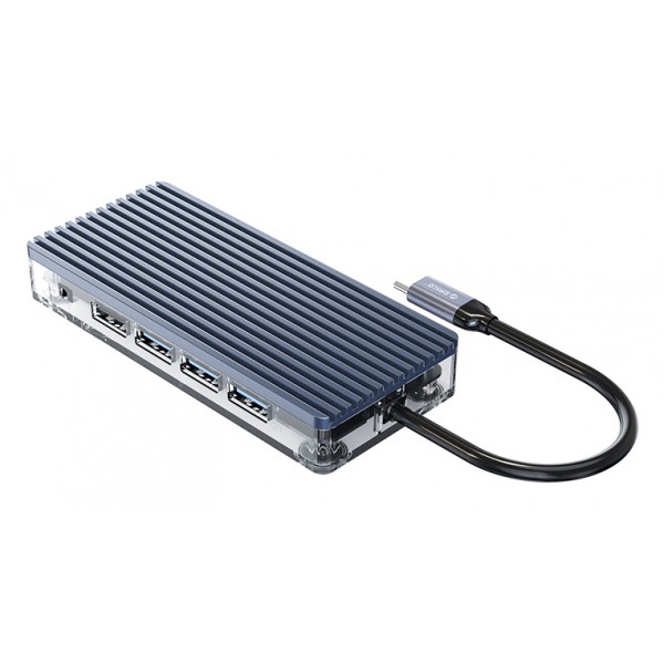 ORICO docking station WB-11P, 11 θυρών, USB-C σύνδεση, 100W PD, 4K, γκρι - ORICO