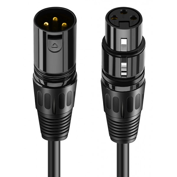 CABLETIME καλώδιο μικροφώνου XLR 11B24, 3-pin, 24AWG, 10m, μαύρο - Ήχος
