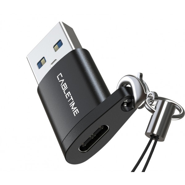 CABLETIME αντάπτορας USB-C σε USB CT-AMCF, 2.1A, 5Gbps, μαύρος - Σύγκριση Προϊόντων