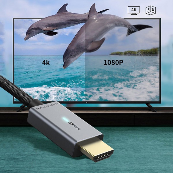 CABLETIME καλώδιο mini DisplayPort σε HDMI CT-P03G4K, 4K, 1.8m, μαύρο - Εικόνα