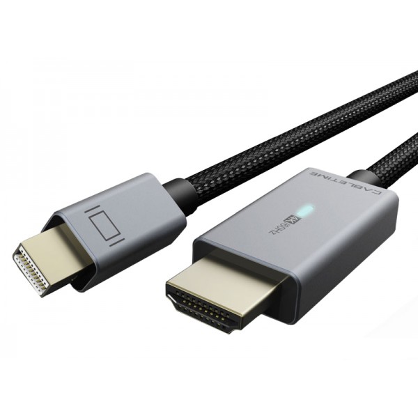 CABLETIME καλώδιο mini DisplayPort σε HDMI CT-P03G4K, 4K, 1.8m, μαύρο - Εικόνα