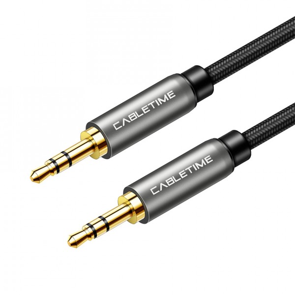 CABLETIME καλώδιο ήχου 3.5mm CT-P11GN, AUX, 1m, μαύρο - Σύγκριση Προϊόντων