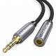 CABLETIME προέκταση καλωδίου ήχου 3.5mm CT-P11F, AUX, 1.8m, μαύρο