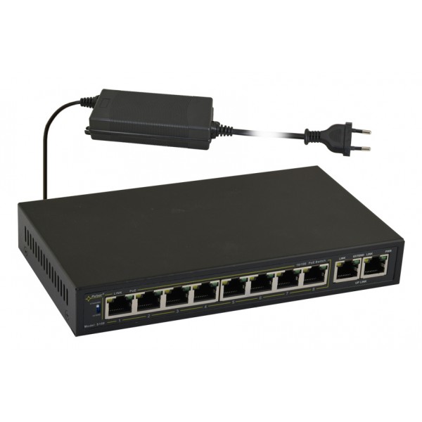 PULSAR PoE Ethernet Switch S108-90W, 10x ports 10/100Mb/s - Παρελκόμενα