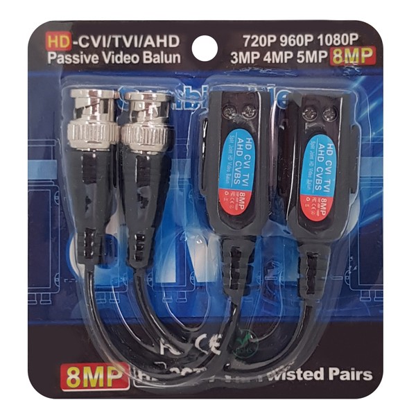 PULSAR παθητικό video balun P-TR1HD για κάμερες HD-CVI/TVI/AHD/CVBS - BNC Connectors