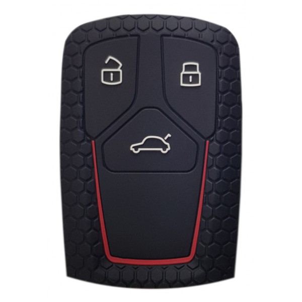 Θήκη κλειδιού για αυτοκίνητα Audi 2008-02, εύκαμπτη, μαύρη - Αξεσουάρ Αυτοκινήτου