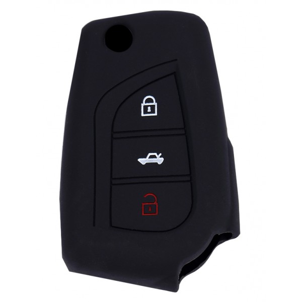 Θήκη κλειδιού για αυτοκίνητα Toyota 1015-01, εύκαμπτη, μαύρη - Αξεσουάρ Αυτοκινήτου
