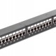 DELOCK patch panel 43295, 19"/1U, CAT 6, 24x coupler RJ45 ports, μαύρο