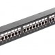 DELOCK patch panel 43295, 19"/1U, CAT 6, 24x coupler RJ45 ports, μαύρο