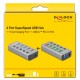 DELOCK USB hub 63263 με διακόπτες, 6x θυρών, 5Gbps, 12V/2.25A PD, γκρι