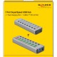DELOCK USB hub 63264 με διακόπτες, 9x θυρών, 5Gbps, 12V/2.25A PD, γκρι