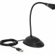 DELOCK μικρόφωνο με βάση και mute button 65871, USB, 1.7m, μαύρο