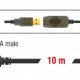 DELOCK καλώδιο USB 2.0 αρσενικό σε θηλυκό 82446, active, 10m, μαύρο