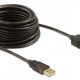 DELOCK καλώδιο USB 2.0 αρσενικό σε θηλυκό 82446, active, 10m, μαύρο