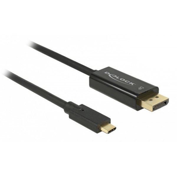 DELOCK καλώδιο USB-C σε DisplayPort 85256, DP Alt Mode, 4K, 2m, μαύρο - DeLock
