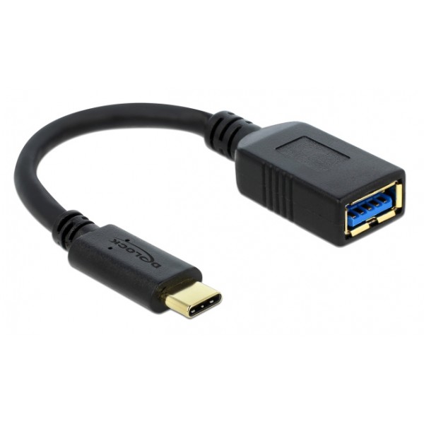 DELOCK καλώδιο USB-C σε USB 65634, USB3.1, Gen 1, 3A, 5Gbps, 15cm, μαύρο - DeLock