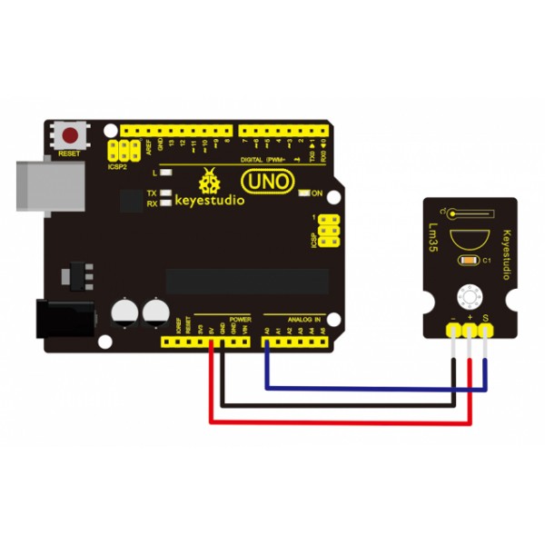 KEYESTUDIO LM35 linear temperature sensor KS0022, για Arduino - Ρομποτική