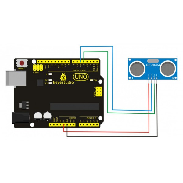 KEYESTUDIO HR-SR04 ultrasonic module KS0328, μπλε, 3τμχ - Ρομποτική