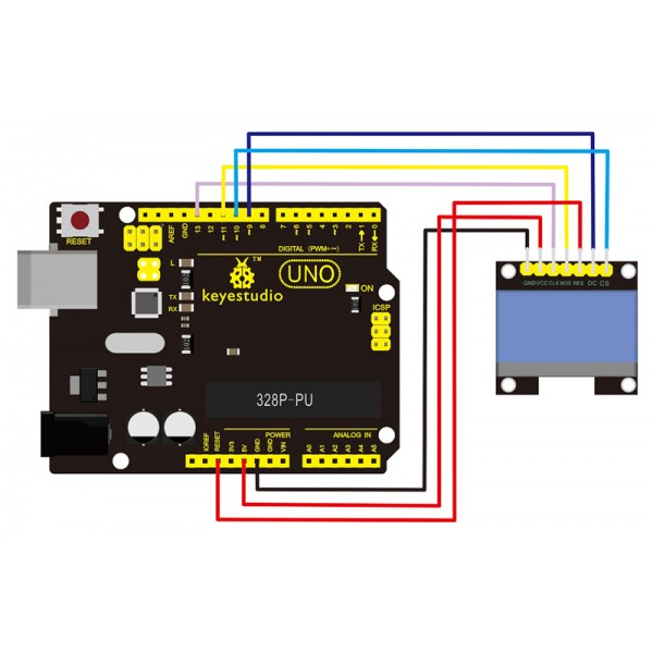 KEYESTUDIO OLED graphic display module KS0056, 1.3", 128x64 - Ρομποτική