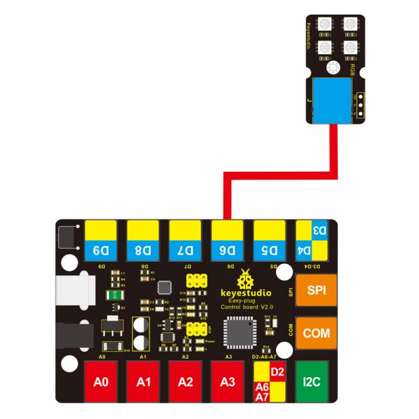 KEYESTUDIO EASY plug 2812 2x2 RGB module KS0370 - Ρομποτική