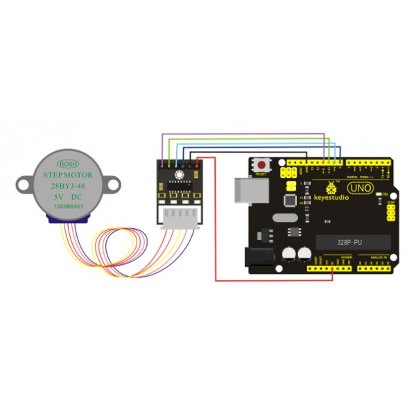 KEYESTUDIO stepper motor drive board και stepper motor KS0327, 5V, 3τμχ - Ρομποτική