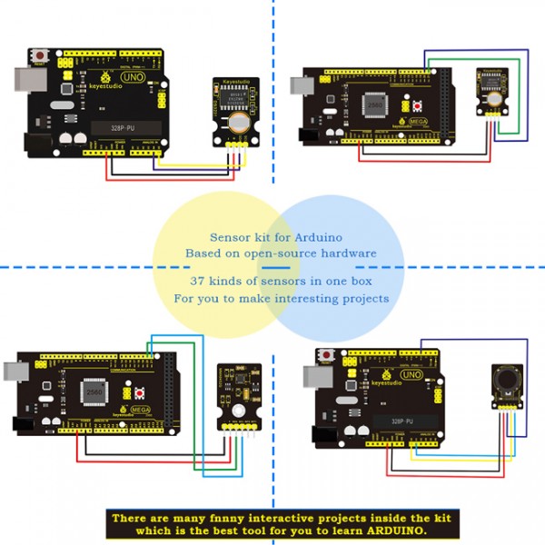 KEYESTUDIO 37 in 1 Sensor V2.0 kit για Arduino KS0399 - Ρομποτική