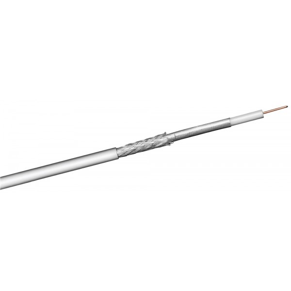 GOOBAY καλώδιο κεραίας 51510, 100dB, 75Ω, CCS, 25m, λευκό - RF (Κεραίας)