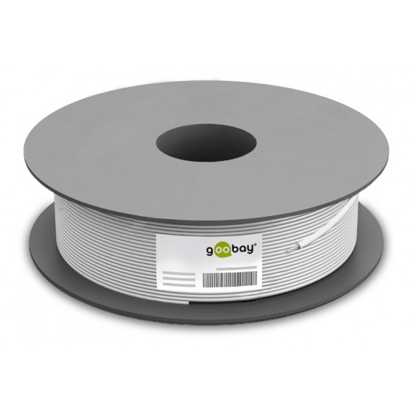 GOOBAY καλώδιο κεραίας 27518, 120dB, 75Ω, CCS, 100m, λευκό - GOOBAY
