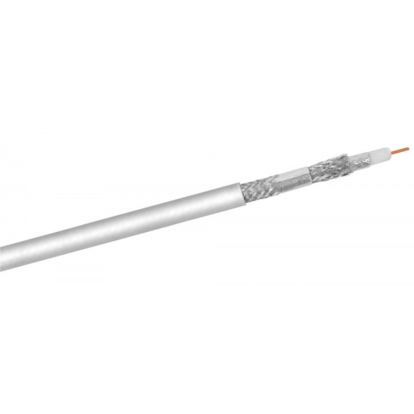 GOOBAY καλώδιο κεραίας 27518, 120dB, 75Ω, CCS, 100m, λευκό - GOOBAY