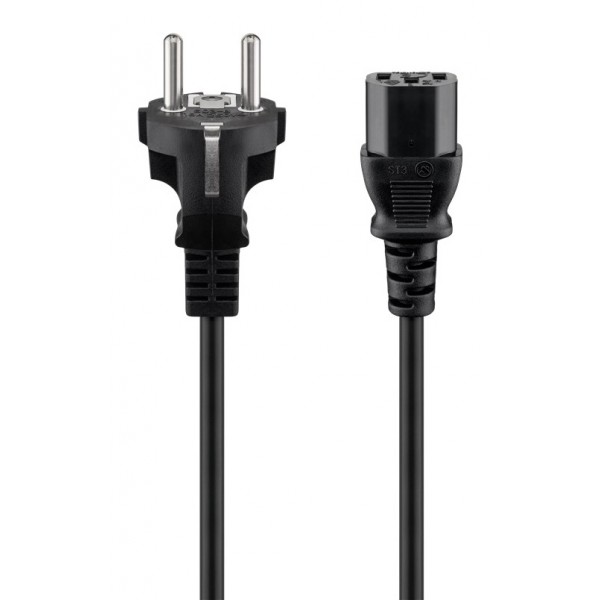 GOOBAY καλώδιο τροφοδοσίας 96036, 1mm², 3m, μαύρο - GOOBAY