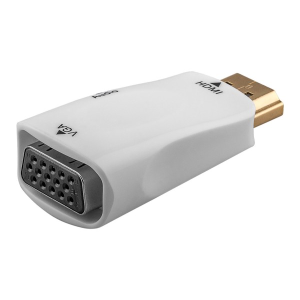 GOOBAY αντάπτορας HDMI σε VGA 44793 με 3.5mm, 1080p/60Hz, λευκός - GOOBAY
