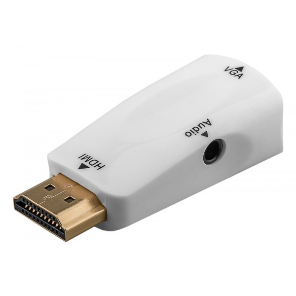 GOOBAY αντάπτορας HDMI σε VGA 44793 με 3.5mm, 1080p/60Hz, λευκός - GOOBAY