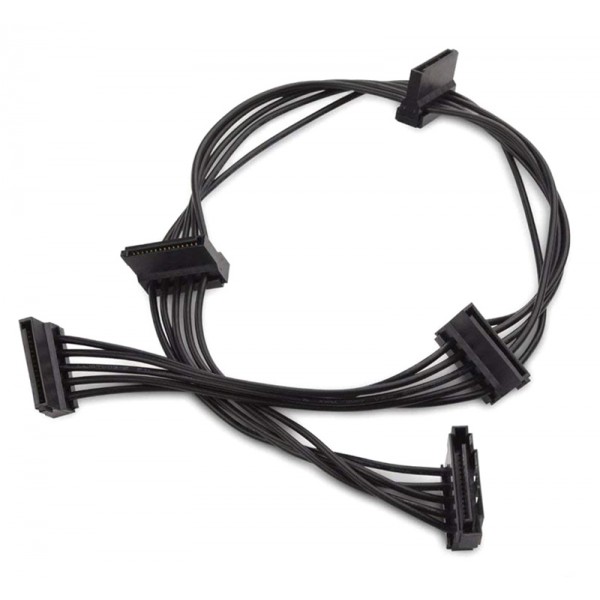 POWERTECH καλώδιο SATA 15pin σε 4x SATA 15pin CAB-W038, 40cm, μαύρο - Εσωτερικά PC