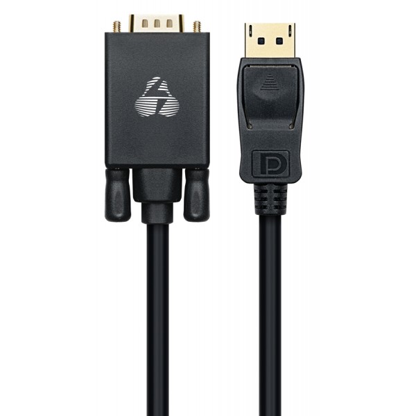 POWERTECH καλώδιο DisplayPort σε VGA CAB-DP056, 1080p, 1.8m, μαύρο - Περιφερειακά