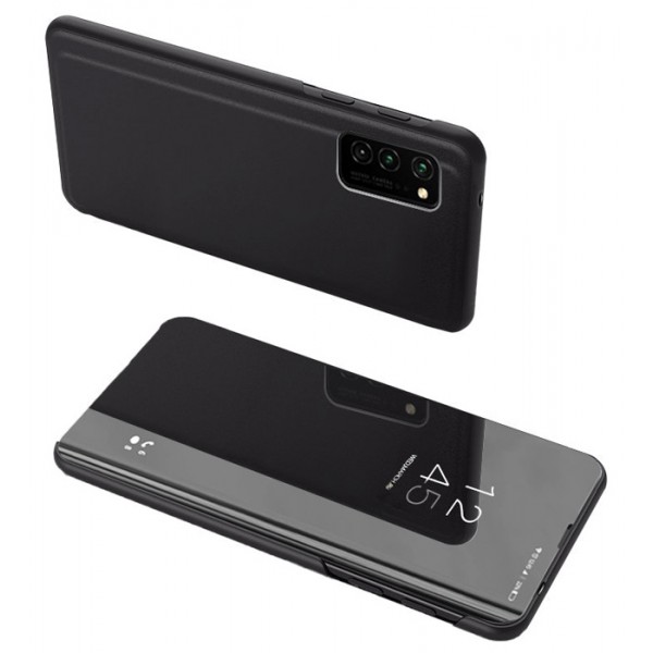 POWERTECH θήκη Clear View MOB-1610 για Samsung Galaxy A02s, μαύρη - Powertech