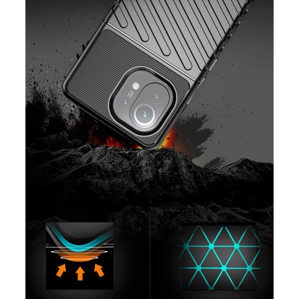 POWERTECH Θήκη Thunder MOB-1634 για Xiaomi Mi 11, μαύρη - Powertech