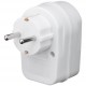 GOOBAY αντάπτορας ρεύματος 51270, προστασία ρεύματος, schuko 16A, λευκός