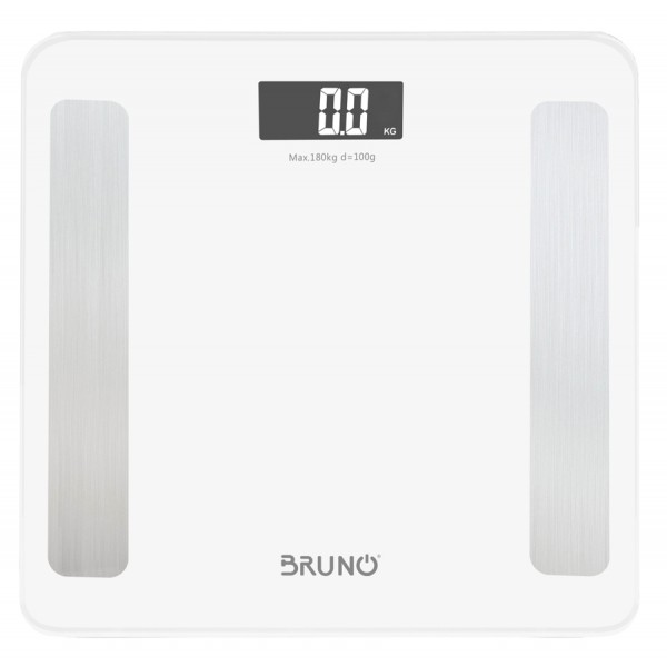 BRUNO Smart ψηφιακή ζυγαριά με λιπομετρητή BRN-0058, έως 180kg, λευκή - Ζυγαριές